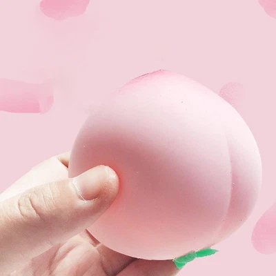$7.18 • Buy Cute Fruit Peach Novelty Squishy Squeeze Fun Toy Stress Reliever Gift