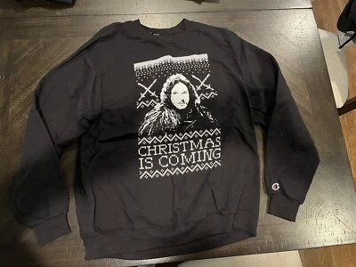 $22.99 • Buy Game Of Thrones John Snow Ugly Christmas Sweater Size Large Champion Brand