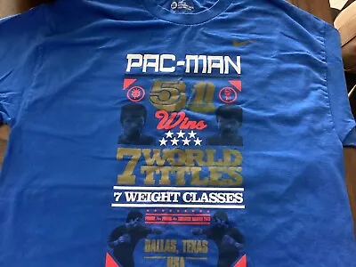 NIKE Manny Pacquiao T Shirt Blue Men XL 51 Wins 7 World Titles • $19.99