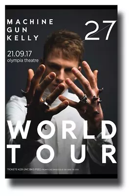 Machine Gun Kelly 2017 World Tour Poster Framed • $21.99