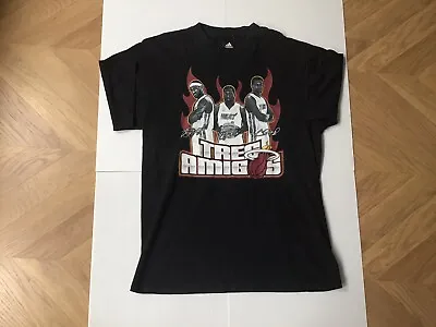 Three Amigos Adidas  Lebron James  T-Shirt Sze L  NBA Basketball Miami Heat Rare • £24.99