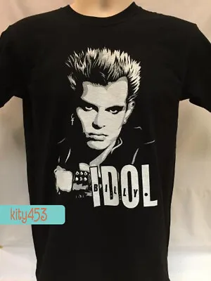 Vintage Billy Idol Short Sleeve Black T-Shirt K43824 • $16.99