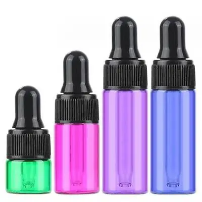 1ml - 5ml Glass Dropper Bottle W/ Pipette Essential Oil Perfume Drop Container • $7.60