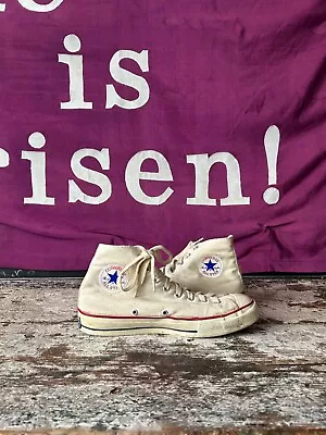 Rare Vintage Mens 9.5 1950’s/60’s Converse Blue Label Chuck Taylors-White Used • $10.50