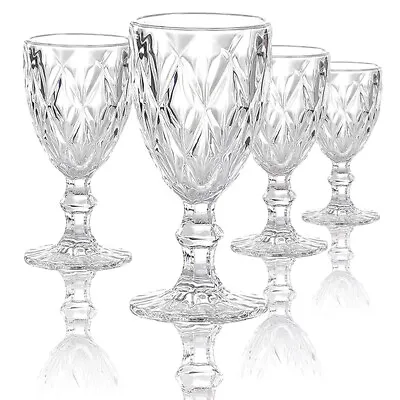 Plastic Wine Glass Cups Vintage Wine Cup 330ml Embossment Juice Drinking Cup'[ • £7.20