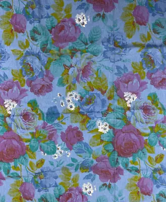 Vintage Fabric Marcus Brothers Textiles Floral 1.8 Yd X 44  Sewing Material • $23.95