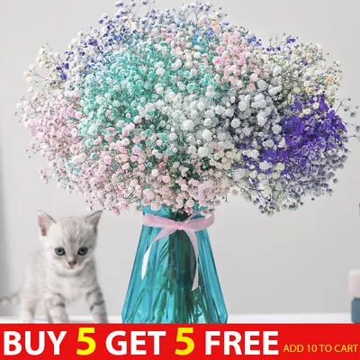 108 Heads Artificial Baby's Breath Flowers Fake Silk Gypsophila Bouquet Decors • £2.99