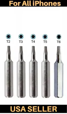 5PC Torx Screwdriver Micro Bits Set T2 T3 T4 T5 T6 Repair Tool Mobile Phone Hex4 • $6.99