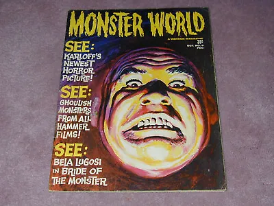 MONSTER WORLD Magazine # 5 By Warren Karloff Lugosi Bride Of The Monster • $9.99