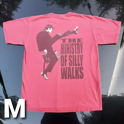 Vintage 01 Monty Python Ministry Of Silly Walks Comedy T Shirt Red Size Medium M • $25