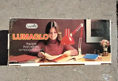 Vintage LUXO Desk Clamp Light Lamp Red New In Box LG-4/M • $102.50