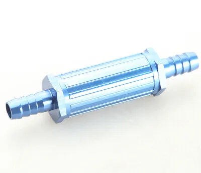 12mm Blue Anodised Aluminum Billet Magnetic Fuel Filter 30 Micron New • $9.99