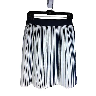 J Crew Sunburst Pleated Skirt Blue White Nautical Size 2 90752 • $19