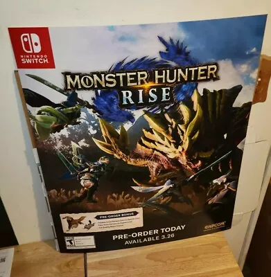 Monster Hunter Rise Promotional Advertising Video Game Display Poster 24 ×28  • $69.99