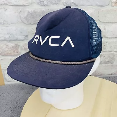 RVCA Baseball Cap Blue Adult One Size Snapback Y2K Retro Beach Holiday • £7.99