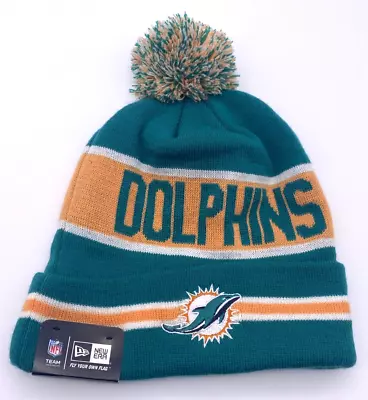 Miami Dolphins Pom Pom Beanie New Era • $29.99