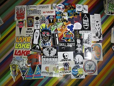 Vtg 1980s Skateboards Sticker - Hosoi Skull Skates Airbourne Lake Kasai Tuff + • $24