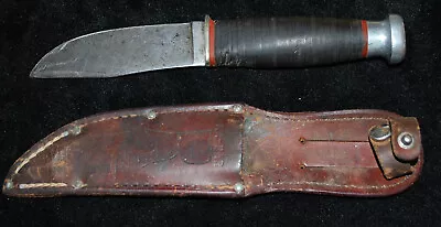 Vintage Ka-Bar Fixed Blade Knife With Factory Leather Sheath • $95.98