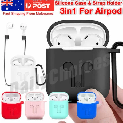 Apple Airpods Silicone Gel Case Shockproof Protective Cover Skin Case Airpod 1 2 • $5.78