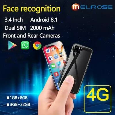 $123.49 • Buy Smallest 4G Smartphone Melrose 2019 Super Mini 8GB/32GB Android8.1 DualSIM Phone