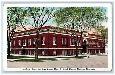 Mankato Minnesota MN Postcard Mankato Clinic Building Corner Main Broad Streets • $12.97