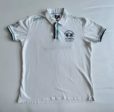 LA MARTINA Buenos Aires Italy Polo Forte Village Sardinia White Shirt Size XLL • $29.99