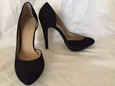 $17.99 • Buy ZARA TRAFULAC Womens BLACK SUEDE OPEN PUMP W/platform 40  Us 9