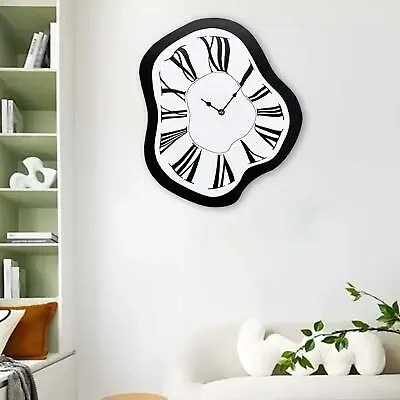 Creative Melting Clock Unique Acrylic Distorted Clocks For Shelf Office Shop • £18.14