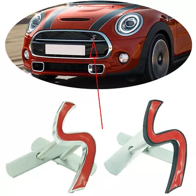 S Logo Emblem Stickers Front Grille Badge For Cooper S JCW Countryman Clubman • $8.82