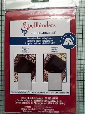 £6 • Buy Spellbinders M-Bossibilities Embossing Folders - Framed Labels One EL-018