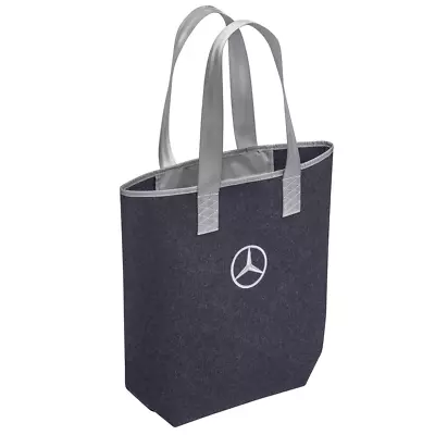 Mercedes Benz Original Women's Shopping Bag Dark Blue Felt 15 11/16x10 • $34.43