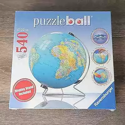 $33.32 • Buy NEW Ravensburger 3D Puzzle Ball World Globe Puzzle 540 Pieces Earth