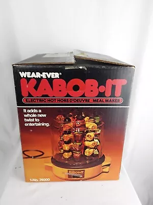 Wear Ever Kabob-it Electric Hot Hors D'oeuvre/Meal Maker Shish Kabob - No. 74000 • $52