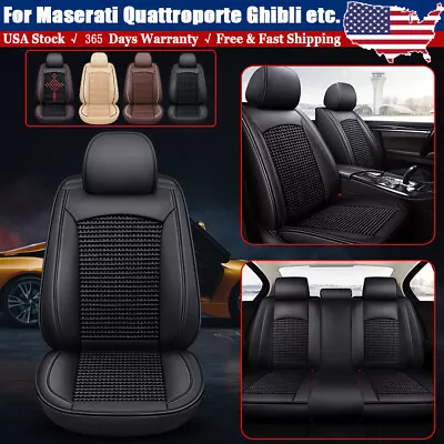 For Maserati Leather Auto Car Front &Rear Seat Covers 2/5 Seat Full Set Interior • $86.69
