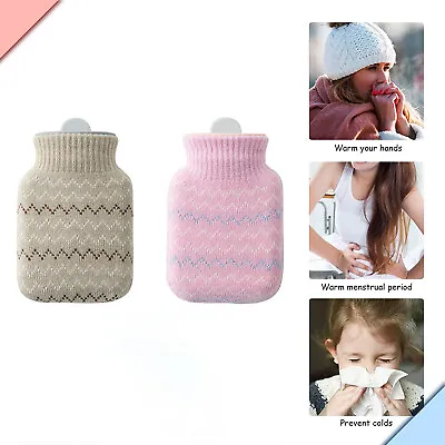 Microwave Heated Hot Water Bottle With Knit Cover Mini Silica Gel Hand Warmers • $8.99