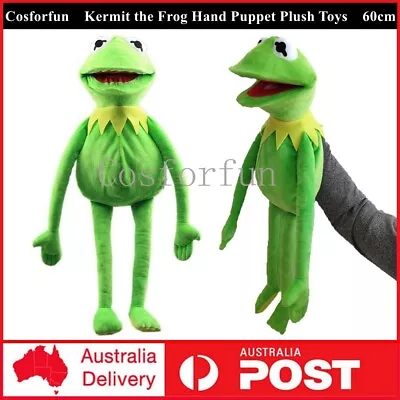 60cm Kermit The Frog Hand Puppet Plush Toy Muppet Sesame Street Toys Dolls Gifts • $25.26