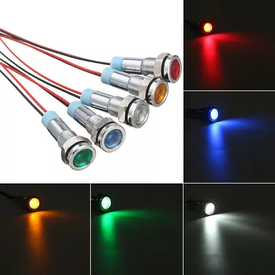 5x Car Boat 12V 6mm LED Indicator Light Dash Dashboard Panel Warning Pilot Set • $16.59