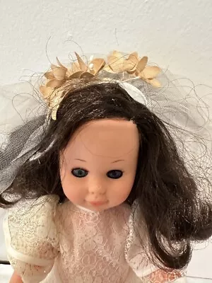 Vintage Vinyl Doll Italy Z Z Zanini Zambelli 12in. Brunette Hair Ruffled Gown • $20