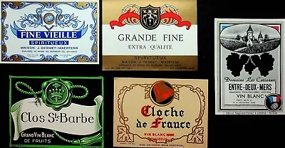 Vintage Lot Of New Unsed Five Wine Labels For Framing - A12-31 • $13