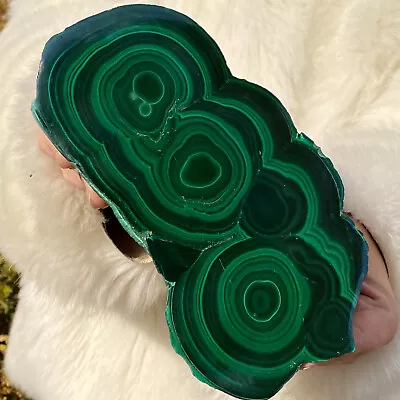 1.53LB Natural Glossy Malachite Transparent Cluster Rough Mineral Sample • $0.99