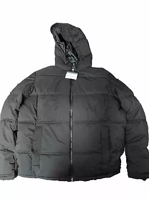 Weatherproof Hooded Puffer Jacket For Men - Winter Medium Black • $54.99