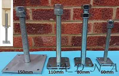 Heavy Duty Galvanised/stainless Elevated Adjustable Post Fitting Support / Base • £14.89