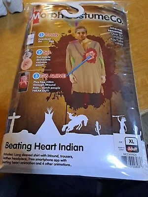 Halloween Indian Mens Beating Heart I Wound Fancy Dress Costume Chest 48” XL • £6