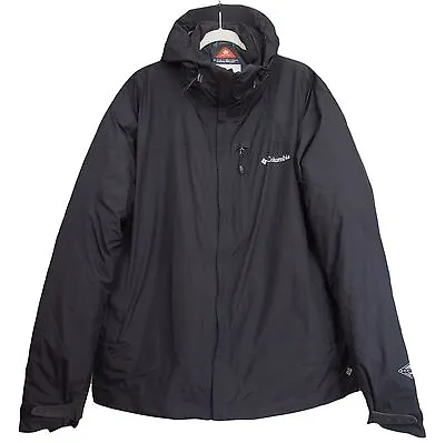 Columbia Carabineer II Mens Parka Jacket Omni-Heat Down Black Size XXL • $130