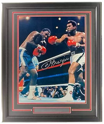 Joe Frazier Signed Framed 16x20 Photo Vs. Muhammad Ali PSA Hologram • $349.99