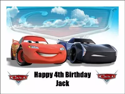 £10.06 • Buy Lightning McQueen Cake Toppers Personalised Edible Icing Birthday Decoration #3