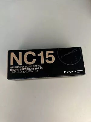 Mac NC15 Foundation Studio Fix Fluid Foundation SPF 15 1oz Matte Coverage • $22.50