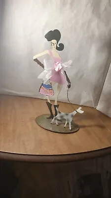 Jewelry Holder Display 1960's Woman Walking Dog Vintage • $13.99