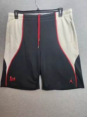 Vintage Jordan Shorts Nike Mens Large White/Red/Black Air Jordan Basketball Y2K • $5.95