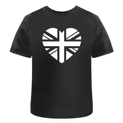 'Union Jack Heart' Men's / Women's Cotton T-Shirts (TA038092) • £11.99